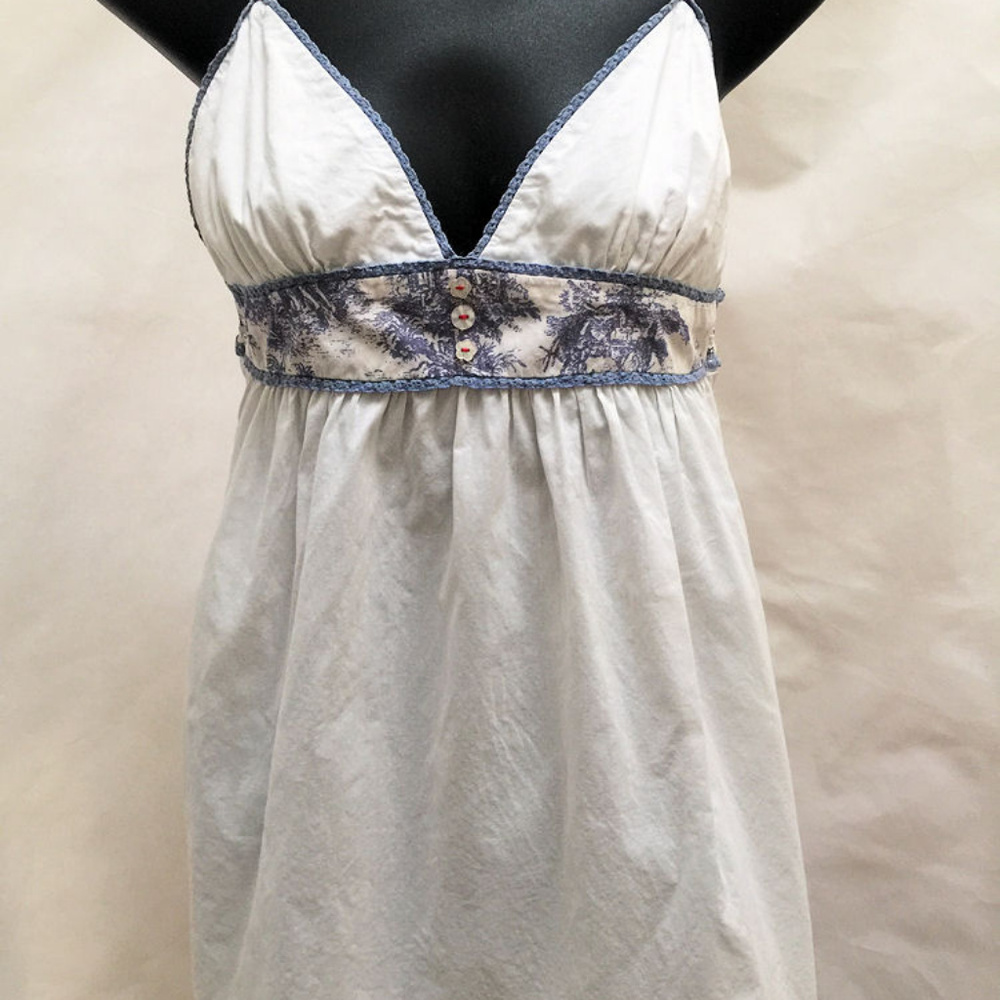 Free People XS White Toile Empire Waist Dress